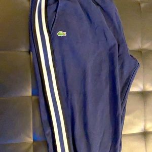 Lacoste joggers blue with stripe